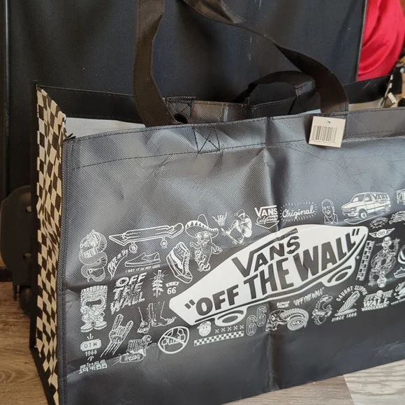 Nwt 42×16×12 Vans Black White Logo Tote